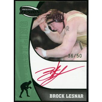 2009 Press Pass Fusion Autograph RED #SSBL Brock Lesnar /50