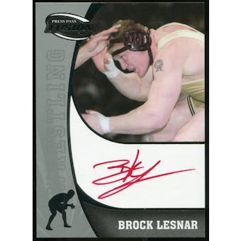 2009 Press Pass Fusion Autograph Red Ink Silver Version #SSBL Brock Lesnar