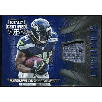 2014 Totally Certified Certified Fabrics Blue #CFML Marshawn Lynch #43/50