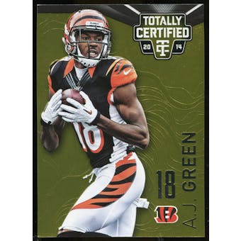 2014 Totally Certified Platinum Gold #19 A.J. Green Serial # 07/25