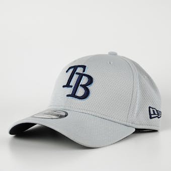 Tampa Bay Rays New Era Grey 39Thirty Double Timer Flex Fit Hat (Adult S/M)