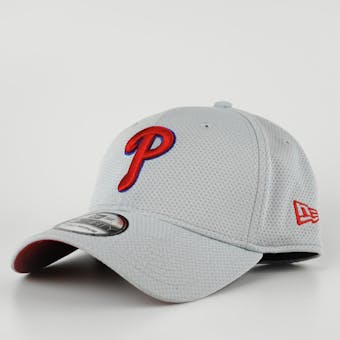 Philadelphia Phillies New Era Grey 39Thirty Double Timer Flex Fit Hat (Adult S/M)