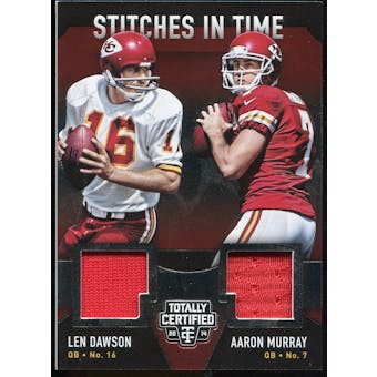 2014 Totally Certified Stitches in Time #STKC Aaron Murray/Len Dawson Serial #56/99
