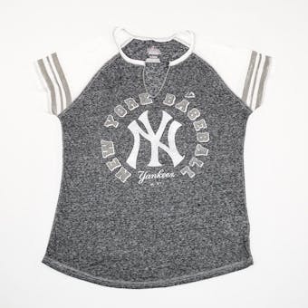 New York Yankees Majestic Heather Navy More Than Enough Tee Shirt