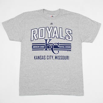 Kansas City Royals Majestic Heather Grey 1st to 3rd Tee Shirt (Adult XL)