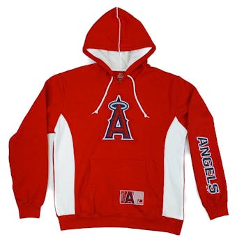 Los Angeles Angels Majestic Red Stadium Wear Team Logo Hoodie