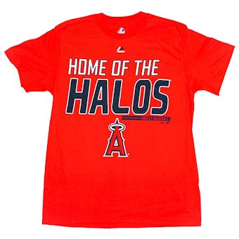 Los Angeles Angels Majestic Red Laser Like Focus Tee Shirt (Adult S)