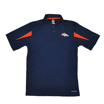 Denver Broncos Majestic Navy Field Classic Cool Base Performance Polo (Adult S)