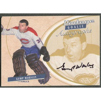 2002/03 Between the Pipes Goalie #31 Gump Worsley Auto /40