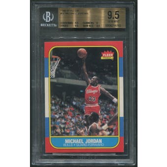 1986/87 Fleer Basketball #57 Michael Jordan Rookie BGS 9.5 (GEM MINT) *RARE*
