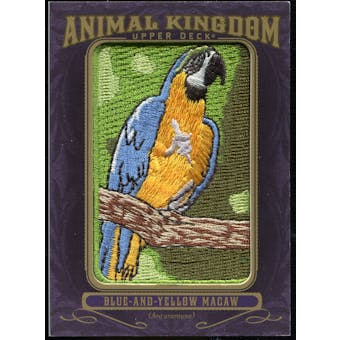 2012 Upper Deck Goodwin Champions Animal Kingdom Patches #AK107 Blue-and-Yellow Macaw LC
