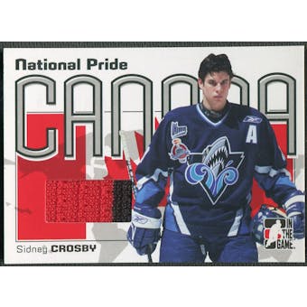 2005/06 ITG Heroes and Prospects #NPR11 Sidney Crosby National Pride Rookie Jersey Black and Red /60