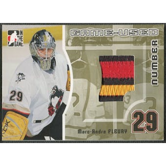 2005/06 ITG Heroes and Prospects #GUN24 Marc-Andre Fleury Game Used Number Patch Gold /10