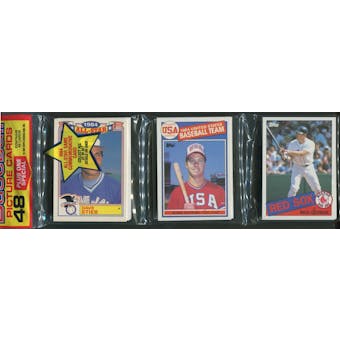 1985 Topps Baseball Rack Pack (Mark McGwire On Top)