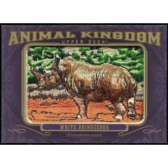 2012 Upper Deck Goodwin Champions Animal Kingdom Patches #AK150 White Rhinoceros NT