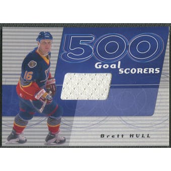 2001/02 BAP Signature Series #24 Brett Hull 500 Goal Scorers White Jersey /30