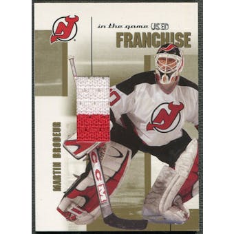 2003/04 ITG Used Signature Series #18 Martin Brodeur Franchise Gold Jersey /10