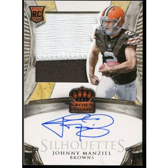 2014 Crown Royale #201 Johnny Manziel Silhouettes Jersey Auto Serial #12/299
