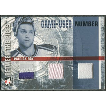 2006/07 Between The Pipes #GUN66 Patrick Roy Numbers Triple Patch /10