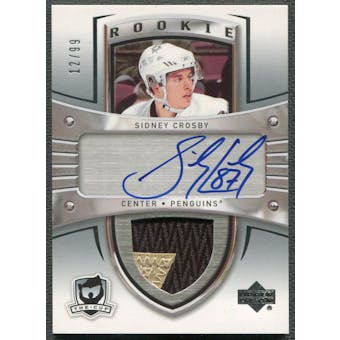 2005/06 The Cup #180 Sidney Crosby Rookie 2 Color Patch Auto #12/99
