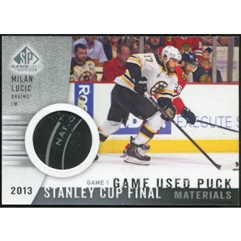 2013-14 Upper Deck SP Game Used Stanley Cup Finals Materials Game 1 Used Puck #SCGUPML Milan Lucic