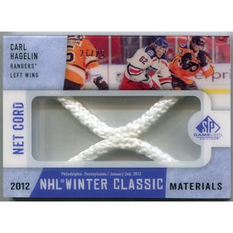 2013-14 Upper Deck SP Game Used Winter Classic Materials Net Cord #WCNCCH Carl Hagelin 21/25