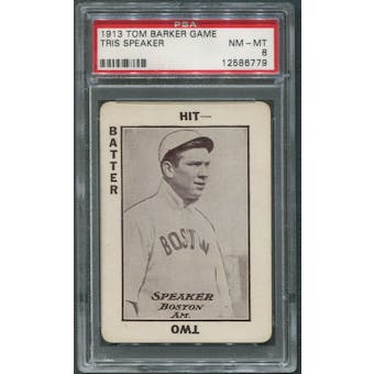 1913 Tom Barker Game Baseball #34 Tris Speaker PSA 8 (NM-MT)