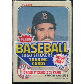 1983 Fleer Baseball Cello Pack With Wade Boggs On Top