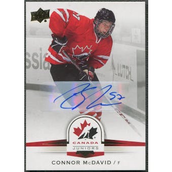 2014/15 Upper Deck Team Canada Juniors #99 Connor McDavid Gold Rookie Auto
