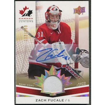 2014/15 Upper Deck Team Canada Juniors #180 Zach Fucale Patch Auto #112/199