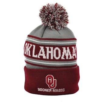 Oklahoma Sooners Top Of The World Maroon Ambient Cuffed Pom Knit Hat (Adult One Size)