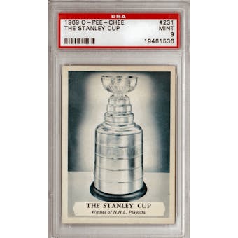 1969/70 O-Pee-Chee Hockey #231 The Stanley Cup PSA 9 (MINT) *1536