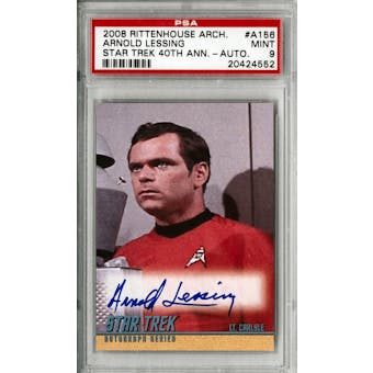2008 Rittenhouse Autographed Arnold Lessing Star Trek #A156 PSA 9 (MINT) *4552