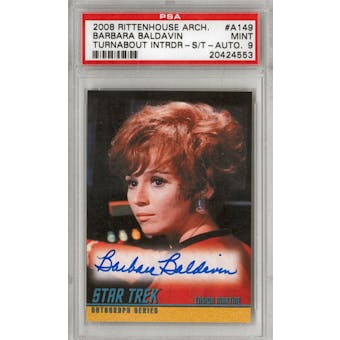 2008 Rittenhouse Autographed Barbara Baldavin Star Trek #A149 PSA 9 (MINT) *4553