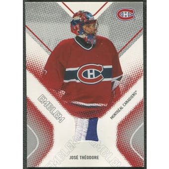 2002/03 Between the Pipes #14 Jose Theodore Emblem /10