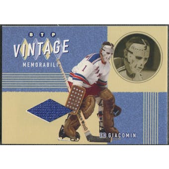 2002/03 Between the Pipes #20 Ed Giacomin Vintage Memorabilia Jersey /20