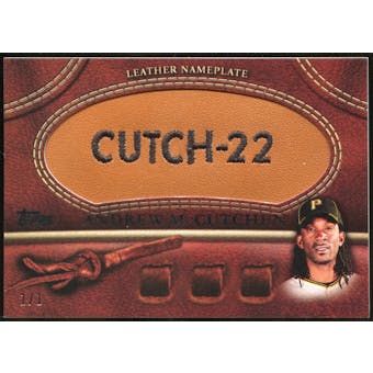 2011 Topps Glove Leather Nameplates Nickname #AM Andrew McCutchen Serial #1/1