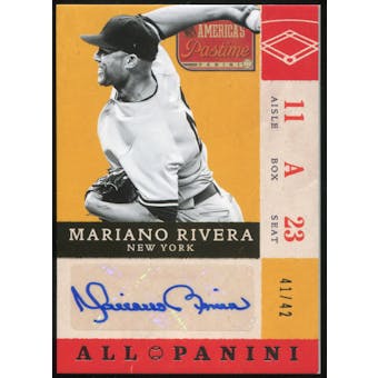 2013 Panini America's Pastime All-Panini Autographs #13 Mariano Rivera 41/42