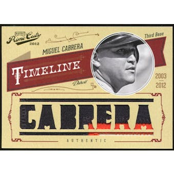 2012 Panini Prime Cuts Timeline Materials Prime Custom Names #36 Miguel Cabrera 5/5