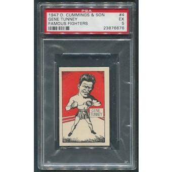 1947 D. Cummings & Sons Boxing #4 Gene Tunney Famous Fighters PSA 5 (EX)