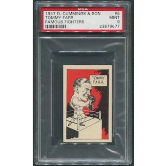 1947 D. Cummings & Sons Boxing #5 Tommy Farr Famous Fighters PSA 9 (MINT)
