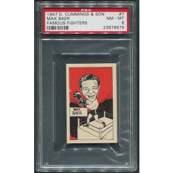 1947 D. Cummings & Sons Boxing #7 Max Baer Famous Fighters PSA 8 (NM-MT)