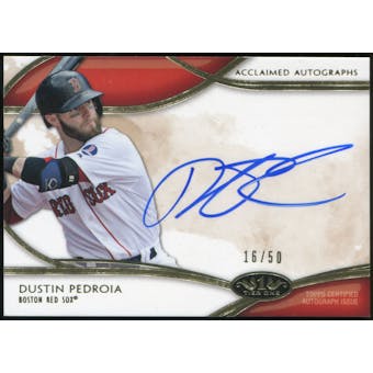 2014 Topps Tier One Acclaimed Autographs #AADP Dustin Pedroia 16/50