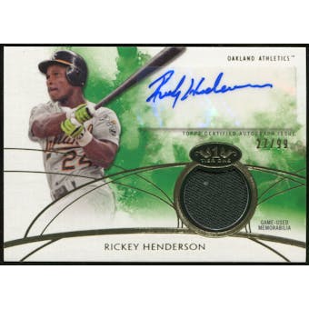 2014 Topps Tier One Autograph Relics #TOARRH Rickey Henderson 27/99