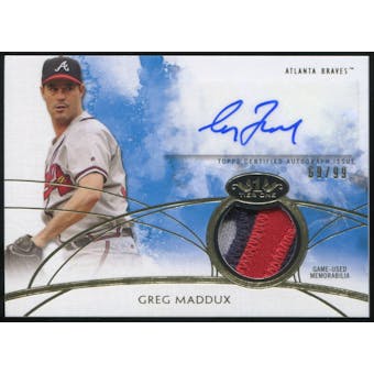 2014 Topps Tier One Autograph Relics #TOARGM Greg Maddux 69/99 3 Color Patch
