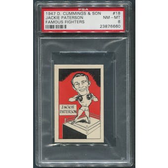 1947 D. Cummings & Sons Boxing #18 Jackie Paterson Famous Fighters PSA 8 (NM-MT)