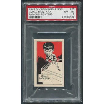 1947 D. Cummings & Sons Boxing #20 Small Montana Famous Fighters PSA 8 (NM-MT)