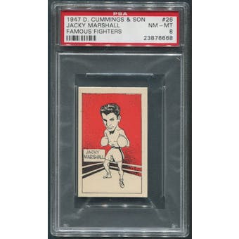 1947 D. Cummings & Sons Boxing #26 Jacky Marshall Famous Fighters PSA 8 (NM-MT)