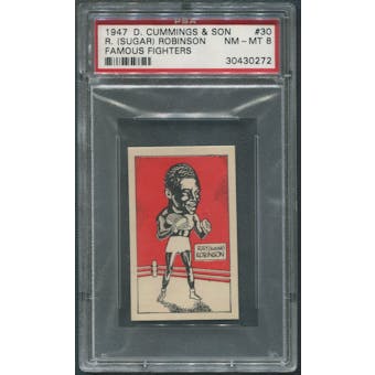 1947 D. Cummings & Sons Boxing #30 Sugar Ray Robinson Famous Fighters PSA 8 (NM-MT)