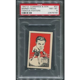 1947 D. Cummings & Sons Boxing #37 Barney Ross Famous Fighters PSA 8 (NM-MT)